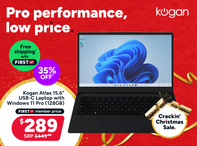 Kogan Atlas 15.6" USB-C Laptop with Windows 11 Pro (128GB)