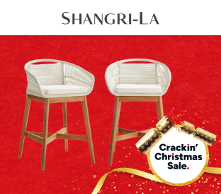 Set of 2 Shangri-La Lorne Rope Cushion Acacia Wood Outdoor Barstools Product Image