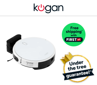 Kogan SmarterHome™ LX14 Laser Robot Vacuum Cleaner and Mop (White) Product Image