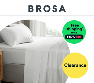 Brosa 100% Australian Cotton Bed Sheet Set (White, Double) Product Image