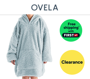 Ovela Sherpa Hoodie Blanket (Light Grey) Product Image