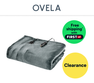 Ovela Car Electric Blanket with 12V Plug (Charcoal) Product Image