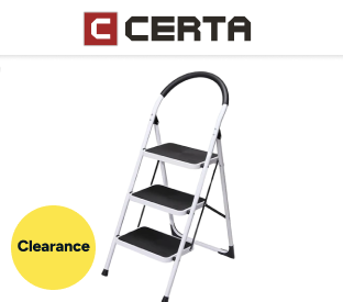 Certa Steel Frame 3-Step Folding Ladder Product Image