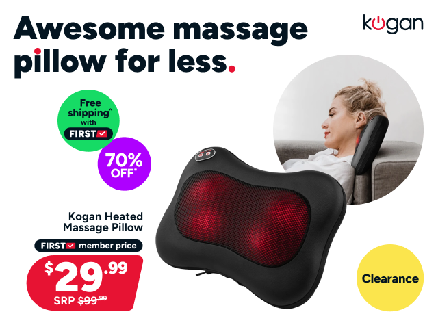 Kogan Heated Massage Pillow