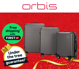 Orbis 3 Piece Malolo Spinner Luggage Suitcase Set (Charcoal) Product Image