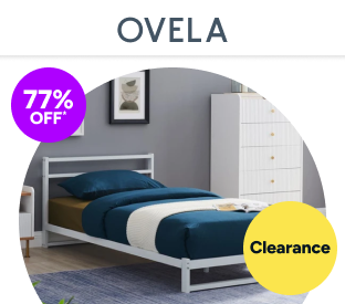 Ovela Michelle Metal Bed Frame (White, Single) Product Image