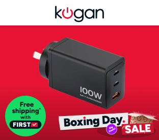 Kogan 100W 3-Port GaN Super Fast PD Phone Charger Product Image