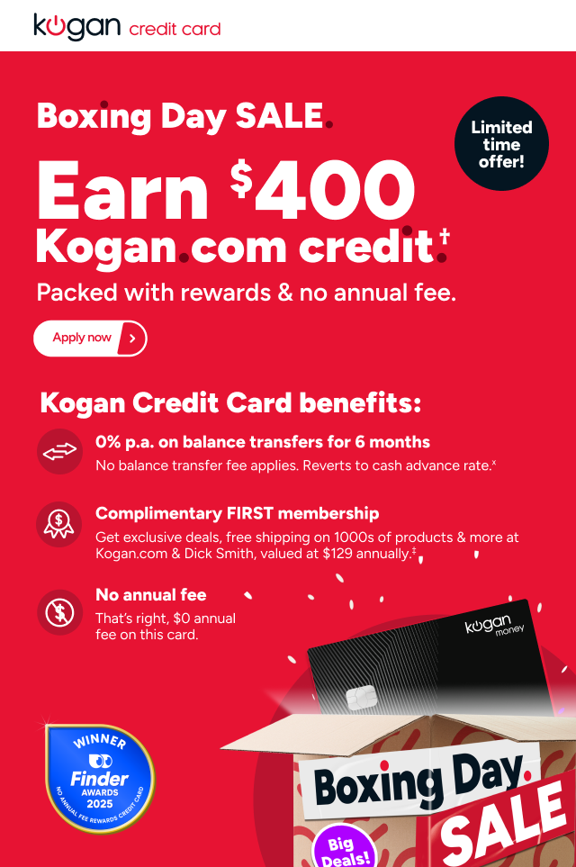 Kogan Money - Earn $400 Credit