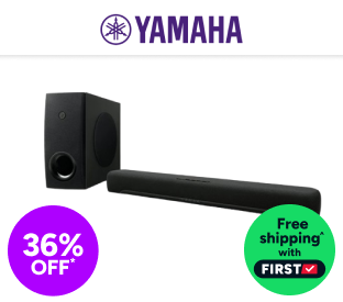 Yamaha Compact Soundbar with Wireless Subwoofer (SR-C30A) Product Image