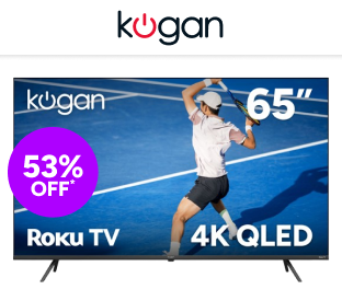 Kogan 65" QLED 4K Smart Roku TV Product Image