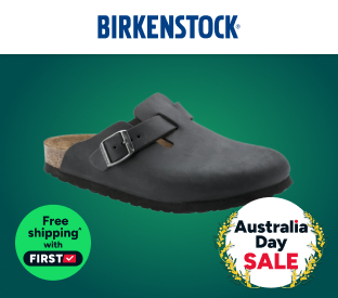 Birkenstock Boston Oiled Leather Regular Fit Clog (Black) Product Image