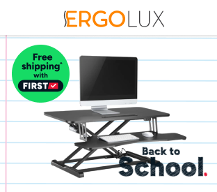 Ergolux EZ Pro Electric Height Adjustable Sit Stand Desk Riser 95cm (Black) Product Image