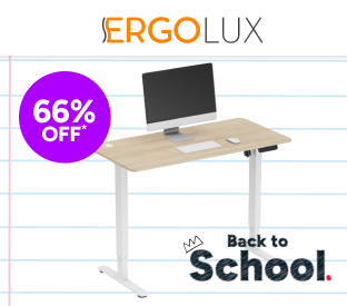 Ergolux Electric Standing Desk 120 x 60cm (Oak / White) Product Image