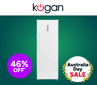 Kogan 238L Upright Frost Free Fridge & Freezer (White) Product Image