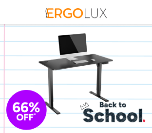 Ergolux Electric Standing Desk 120 x 60cm (Black / Black) Product Image