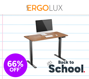 Ergolux Electric Standing Desk 120 x 60cm (Walnut / Black) Product Image