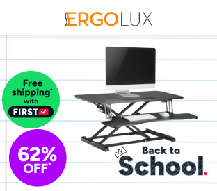 Ergolux EZ Pro Electric Height Adjustable Sit Stand Desk Riser 95cm (Black) Product Image