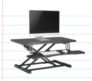 Ergolux EZ Pro Electric Height Adjustable Sit Stand Desk Riser 95cm (Black) Product Image