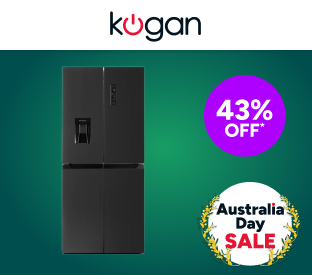 Kogan 464L French Door Fridge with Water Dispenser (Black Stainless Steel) Product Image