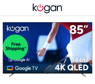 Kogan 85" QLED 4K 144Hz Smart AI Google TV Product Image