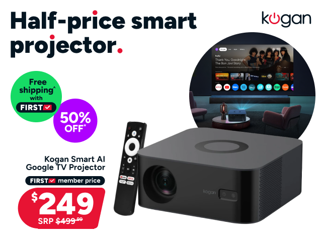 Kogan Smart AI Google TV Projector