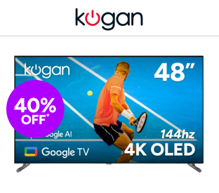 Kogan 48" OLED 4K 144Hz Smart AI Google TV Product Image