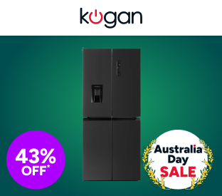 Kogan 464L French Door Fridge with Water Dispenser (Black Stainless Steel) Product Image