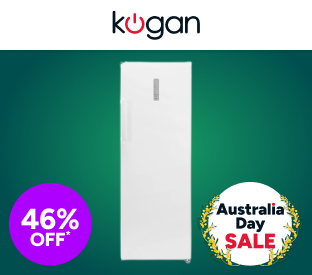 Kogan 238L Upright Frost Free Fridge & Freezer (White) Product Image