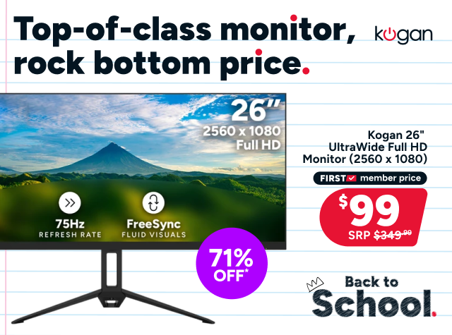 Kogan 26" UltraWide Full HD 75Hz FreeSync Monitor