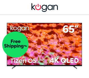 Kogan 65" QLED 4K Tizen Smart TV Product Image