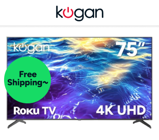 Kogan 75" LED 4K Smart Roku TV Product Image