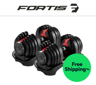 Fortis 48kg Smart Adjustable Weights Dumbbell Set Product Image