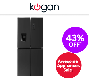 Kogan 464L French Door Fridge with Water Dispenser (Black Stainless Steel) Product Image