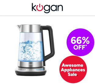 Kogan 1.7L Double Wall Glass Smart Kettle (Stainless Steel) Product Image