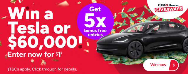 Win a Tesla or $60k