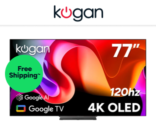 Kogan 77" OLED 4K 120Hz Smart AI Google TV Product Image