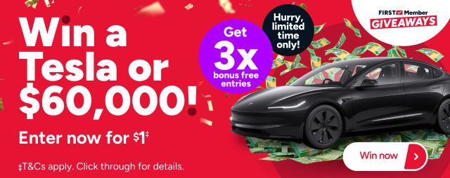 Win a Tesla or $60k