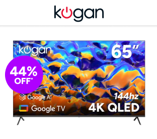 Kogan 65" QLED 4K 144Hz Smart AI Google TV Product Image