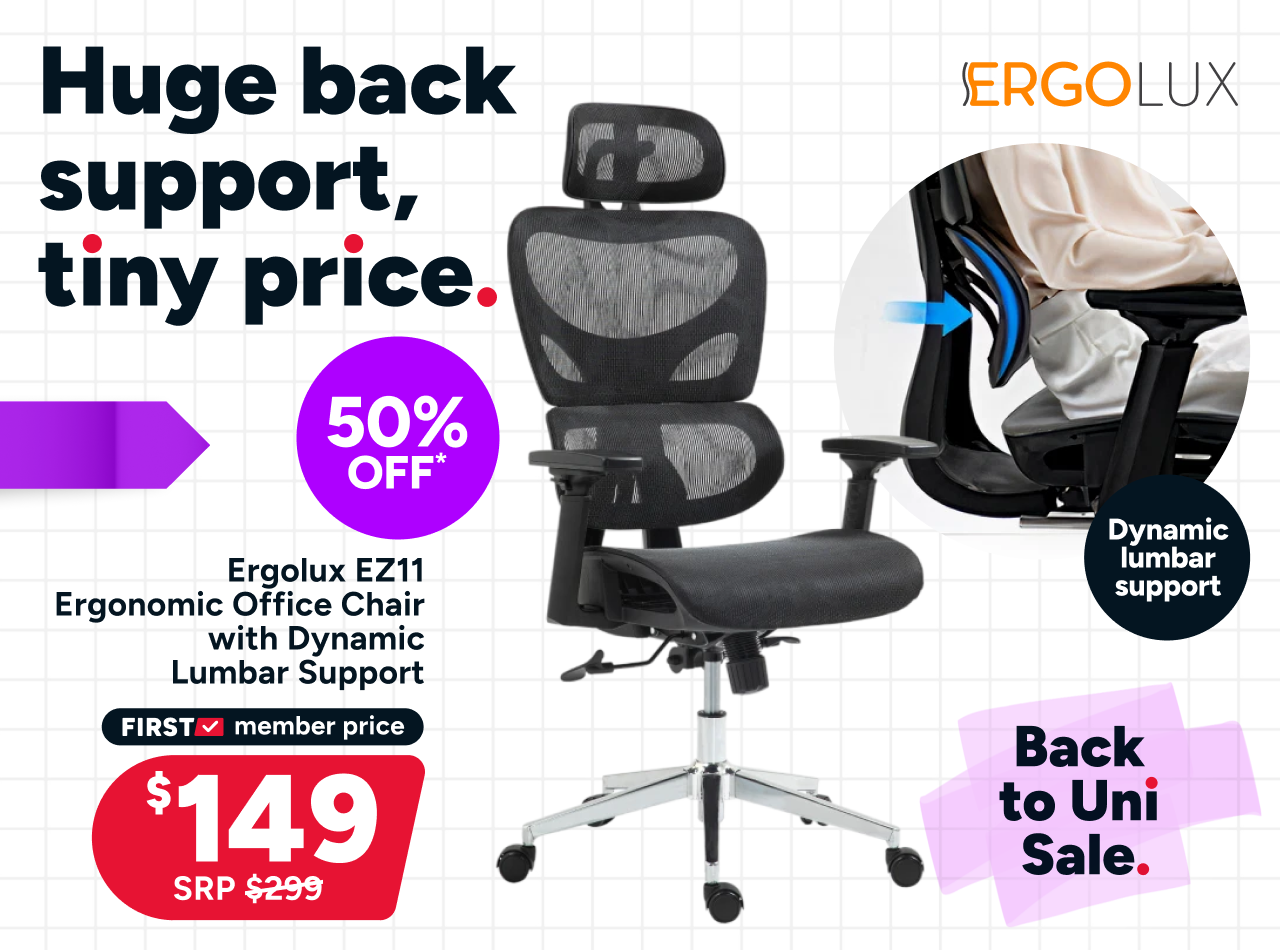 Ergolux EZ11 Ergonomic Office Chair with Dynamic Lumbar Support