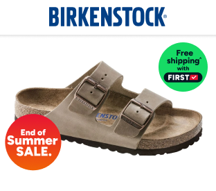 Birkenstock Arizona Oiled Leather Soft Footbed Regular Fit Sandal (Tabacco Brown) Product Image