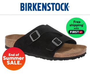 Birkenstock Zurich Suede Leather Sandals (Black) Product Image