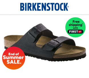 Birkenstock Arizona Birko-Flor Regular Fit Sandal (Black) Product Image