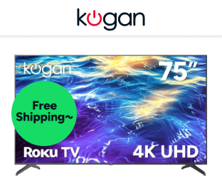 Kogan 75" LED 4K Smart Roku TV Product Image