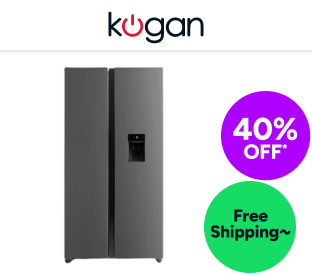 Kogan 592L Side by Side Fridge with Water Dispenser (Stainless Steel) Product Image