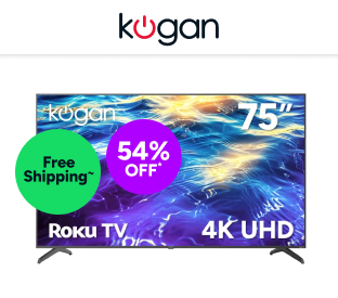 Kogan 75" LED 4K Smart Roku TV Product Image