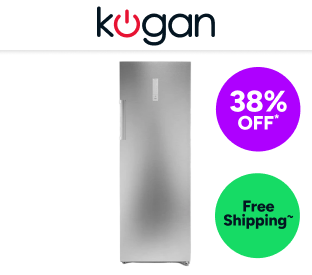 Kogan 238L Upright Frost Free Fridge & Freezer (Stainless Steel) Product Image