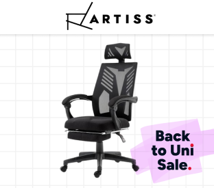 Artiss Mesh Office Chair Recliner Black Product Image