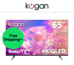 Kogan 65" QLED 4K Smart Roku TV Product Image