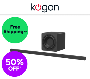 Kogan 3.1 Channel 210W Ultra Slim Dolby Atmos Soundbar with Wireless Subwoofer Product Image