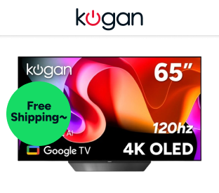 Kogan 65" OLED 4K 120Hz Smart AI Google TV Product Image